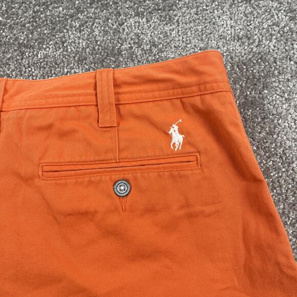 Polo Ralph Lauren Shorts Womens 8 Chino Cotton Pony Preppy Classic Orange - Picture 6 of 10